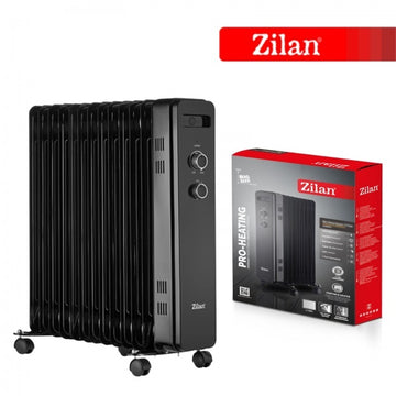 Calorifer electric Zilan ZLN8467, 2500W, 13 elementi, negru