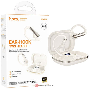 Casti Wireless Hoco EW206, BT 6.0, EarBuds, Etui Incarcare cu Display LED - Argintiu