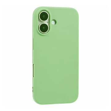 Husa Soft pentru iPhone 16 Plus, MicroFiber, TPU - Verde menta