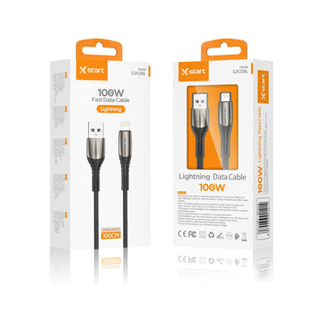 Cablu X-Start SJX136L Date si Incarcare, 1m - Iron negru