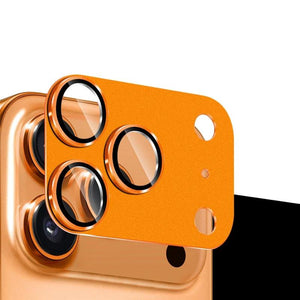 Folie Camere pentru iPhone 17 Pro Max, Camfit, Metalica, Full Cover - Portocaliu