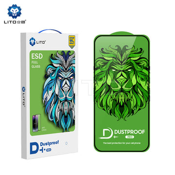 Folie D+ Pro DustProof pentru iPhone 14 Pro Max - Rama neagra