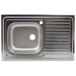 Chiuveta inox 304 cuva stanga Z-INOX, 50x80cm, picurator, anticalcar, racord flexibil, ZLN9195ST, argintiu