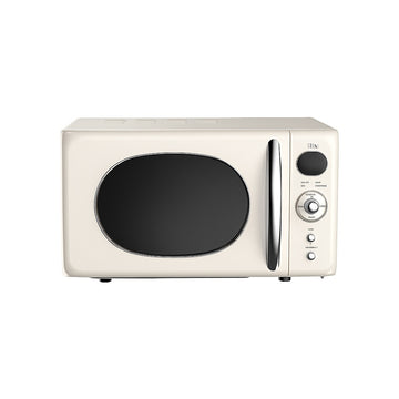 Cuptor cu microunde Zilan ZLN1245 RETRO, 20 L, 700 W, 6 trepte putere, 4 programe automate, functie dezghetare, afisaj digital, crem