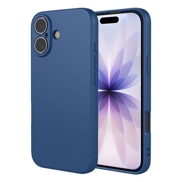 Husa Soft pentru iPhone 17, MicroFiber, TPU - Bleumarin