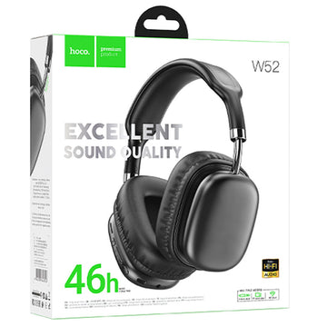 Casti Wireless Hoco W52, Over Ear, BT - Negru