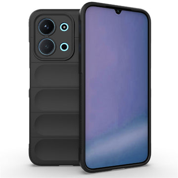 Husa Wave pentru Xiaomi Redmi 15C, Grip Anti-Shock, TPU - Night negru