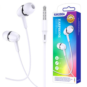Casti cu Fir Kaku KSC-847, In Ear, 3.5mm, 1.2m, Mic & Volume Key - Alb