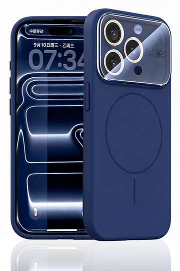 Husa MagConverse pentru iPhone 15 Pro Max, UltraThin, Magnetic FlexiCase - Albastru