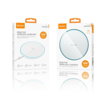 X-Start CDQ100, Incarcatoare Wireless, 15W, USB-A - Alb