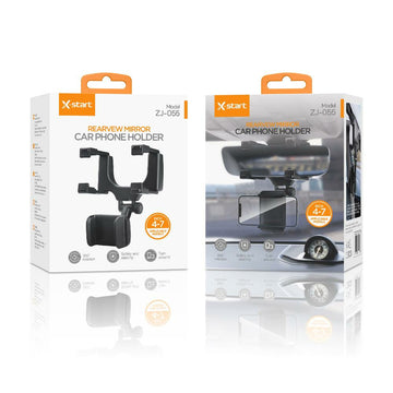 Suport Auto X-Start ZJ055, Montaj Oglinda, 360°, Cleme Laterale - Negru