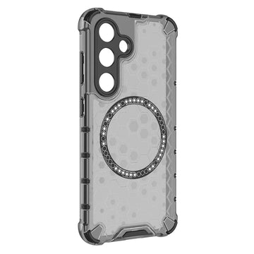 Husa HoneyComb pentru Samsung S25 Plus, Magnet MagCase, AntiDrop Corners - Gri