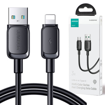 Cablu Date si Incarcare Joyroom S-AL012A14, USB-A la Lightning, 3A, 1.2m - Negru