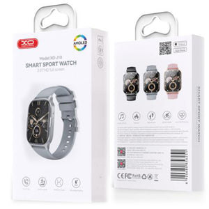 Ceas SmartWatch XO J10, Amoled, BT 5.3, 260mAh, Star Mist, Square Sport - Gri