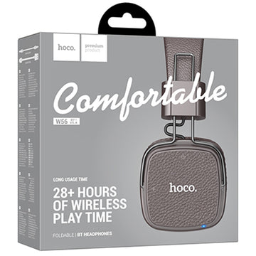 Casti Wireless Hoco W56, Over Ear, BT 5.4, 200h StandBy - Maro