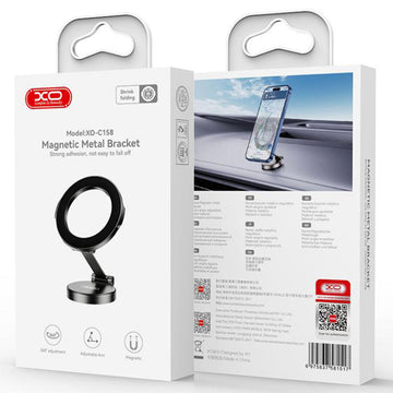 Suport Auto XO C158, DashBoard, cu Adeziv, MagRing, FlipStick - Gri inchis