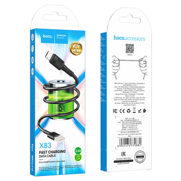 Cablu Date si Incarcare, USB-A la MicroUSB, 18W, 2.4A, 1m, Negru