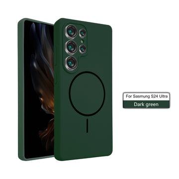 Husa MagThin pentru Samsung S24 Ultra, Smooth Soft, MagSafe - Deep verde