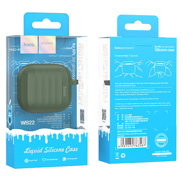 Husa HOCO WB22 pentru AirPods 3, TPU - Verde inchis