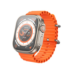 Hoco Y12 Ultra, SmartWatch, 1.96 Inches, Ruiyu 8762DT, 128MB, Dual BT - Auriu Titanium