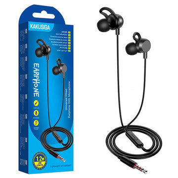 Casti cu Fir Kaku KSC-705, In Ear, 3.5mm, 1.2m, Mic & Volume Key, HiFI - Negru