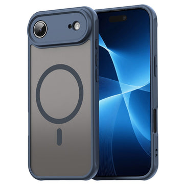Husa MagFrost Pro pentru iPhone 17 Air, Matte MagSafe, Frosted - Rama bleumarin