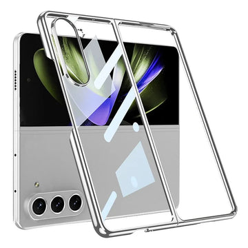 Husa Chrome pentru Samsung Z Fold6, Plastic Thin, Crystal - Argintiu