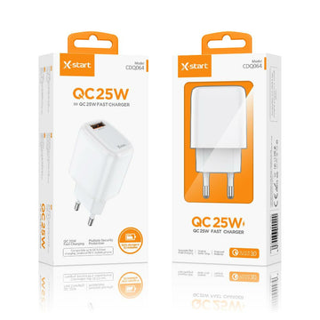 Incarcator Priza X-Start CDQ064, 25W, QC3.0, 1xUSB-A, SuperFast - Alb
