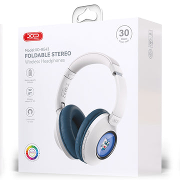 Casti Wireless XO BE43, On Ear, BT 5.3, 600mAh - Albastru