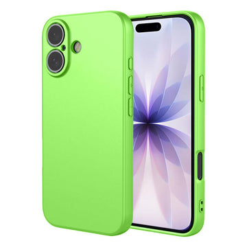 Husa Soft pentru iPhone 17, MicroFiber, TPU - Verde menta