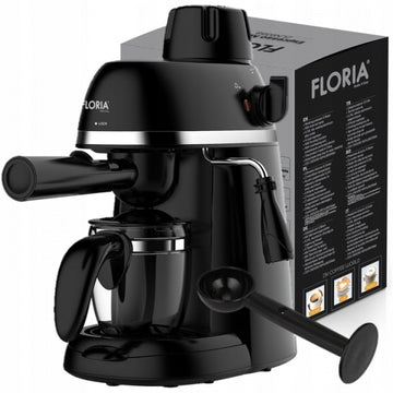 Espressor Floria ZLN9358 – 800W, 3.5 bar, 4 cesti, protectie supraincalzire, negru
