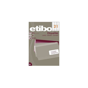 Etichete autocolante Etibox 119752, 21/A4, 70x42.4mm, permanente, colturi drepte, alb, top 100 coli (2100 etichete)