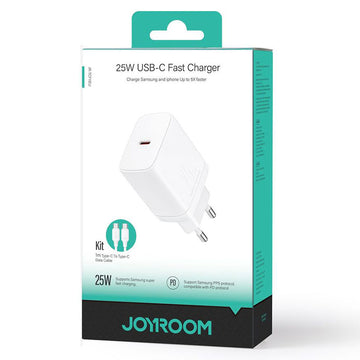 Incarcator Joyroom JR-TCF11 Retea + Cablu USB-C, 25W - Alb