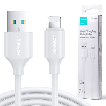 Cablu Date si Incarcare Joyroom S-UL012A9, USB-A la Lightning, 2.4A, 2m - Alb