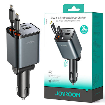 Incarcator Retea cu Cablu Joyroom JR-CCL05, USB-C, PD30W, 1xUSB-C, 1xUSB - Gri