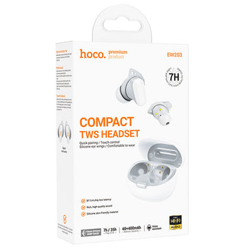 Casti Wireless Hoco EW203, Ear Buds, Ear Buds, BT 5.4, 300mAh, Stereo - Alb
