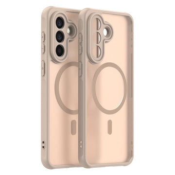 Husa MagFrost Pro pentru Samsung S26 FE, Samsung Galaxy S26 FE, Matte MagSafe, Frosted - Rama auriu