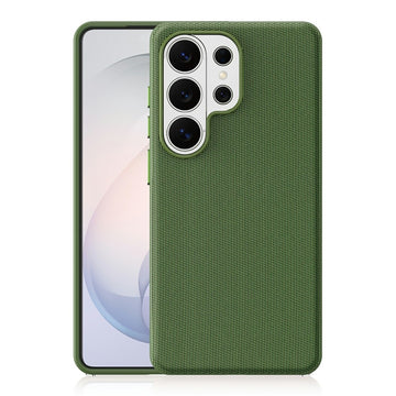 Husa Woven pentru Samsung S26, MagCase, TechWoven Piele, Soft Craft - Verde inchis