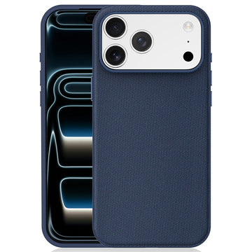 Husa Woven pentru iPhone 17 Pro Max, MagCase, TechWoven Piele, Soft Craft, Bleumarin