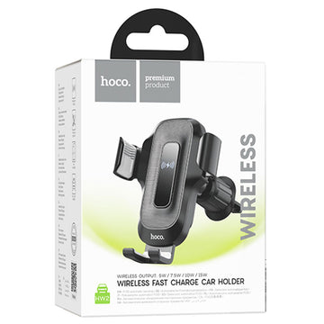 Suport Birou cu Incarcare Hoco HW2, cu Cleme Laterale, Ventilatie, AutoGravity, Pull Hook