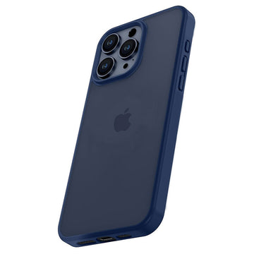 Husa Fashion pentru iPhone 15 Pro Max, Frosted - Gri / Albastru