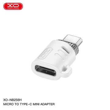 Adaptor OTG Transfer XO NB256H, MicroUSB la USB-C - Alb