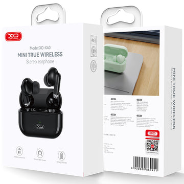 Casti Wireless XO X40, Ear Buds, BT 5.3, 250mAh - Negru