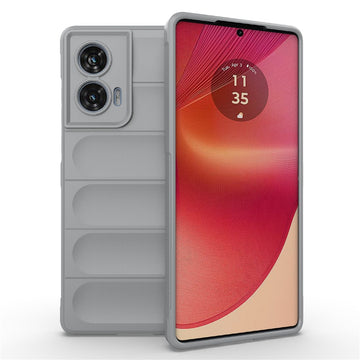 Husa Wave pentru Motorola Edge 50, Fusion, Grip Anti-Shock, TPU - Smoke gri
