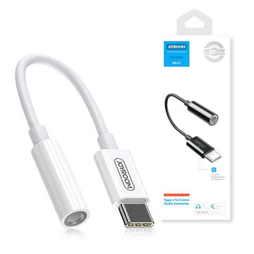 Cablu Audio Joyroom SH-C1, USB-C la Jack 3.5mm F, 12cm - Alb