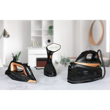 Fier de calcat profesional Aurum Zilan ZLN4247, 3000W, talpa ceramica, auto-oprire, auto-curatare, negru