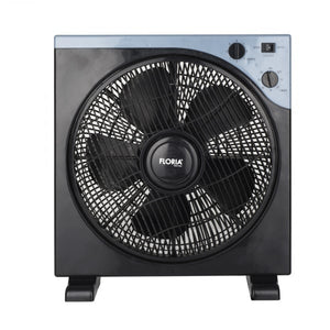 Floria ZLN2355 – Ventilator patrat 30 cm, 40W, 3 trepte viteza, timer, unghi reglabil, negru