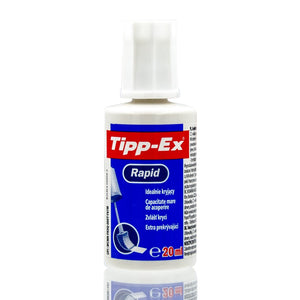 Fluid corector (pasta corectoare) Bic Tipp-Ex Rapid, 20ml, pe baza de solvent, cu burete