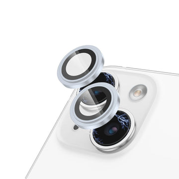 Folie Camera pentru iPhone 15 Plus, Lens - Albastru