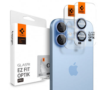 Folie Camere pentru iPhone 16, 16 Plus, AutoAlign, Lens KIT - Albastru